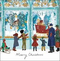 Kerstkaart - Mensen voor Kerstetalage (Set van 5)