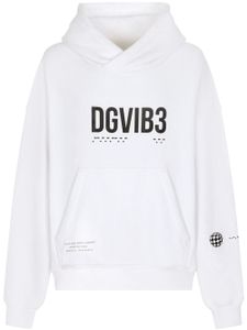 Dolce & Gabbana DGVIB3 hoodie en coton à slogan imprimé - Blanc