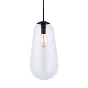 Nowodvorski Ø 22cm hanglamp Pear Large zwart met helder glas 7797