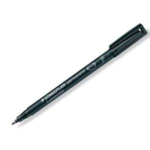 Staedtler Lumocolor permanent F DRY SAFE 318-9 Permanent marker Zwart Watervast: Ja