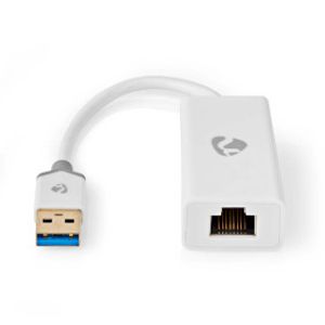 USB-A Adapter | USB 3.2 Gen 1 | USB-A Male | RJ45 Female | 1 Gbps | 0.20 m | Rond | Verguld | PVC |