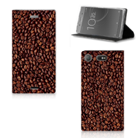 Sony Xperia XZ1 Compact Flip Style Cover Koffiebonen