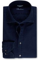 Stenströms Casual Fitted Body Denim shirt Marine, Effen - thumbnail