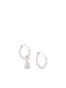 Gaya créoles Zélie en or blanc 18ct ornées de diamants - Argent