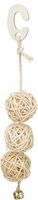 TRIXIE 3 ROTAN BALLEN MET BEL AAN TOUW NATUREL 24 CM