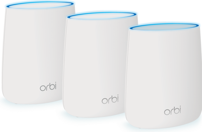 Netgear Orbi AC2200 Tri-band WiFi System draadloze router Tri-band (2.4 GHz / 5 GHz / 5 GHz) Gigabit Ethernet Wit Netgear Orbi AC2200 Tri-band WiFi System draadloze router Tri-band (2.4 GHz / 5 GHz / 5 GHz) Gigabit Ethernet Wit