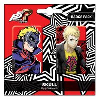 Persona 5 Royal Pin Badges 2-Pack Skull / Ryui Sakamoto - thumbnail