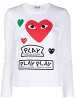 Comme Des Garçons Play t-shirt à logo imprimé - Blanc