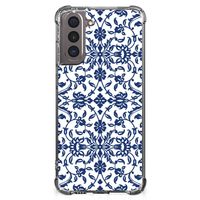 Samsung Galaxy S21 Case Flower Blue - thumbnail