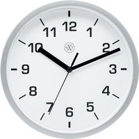 NeXtime NX-7321ZI Wandklok NXT Diameter 20cm Kunststof Zilver, Witte Wijzerplaat