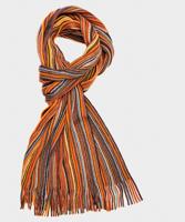 Michaelis Sjaal Oranje Multicolour Gestreept