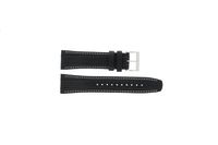 Horlogeband Seiko 7T62-0HL0 / SNAB55P1 / 4LR4JB Leder Zwart 24mm - thumbnail