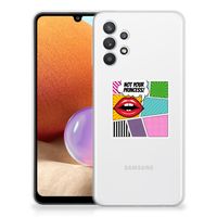 Samsung Galaxy A32 4G | A32 5G Enterprise Editie Silicone Back Cover Popart Princess