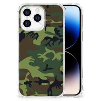 iPhone 14 Pro Doorzichtige Silicone Hoesje Army Dark