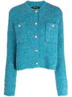 tout a coup cardigan à logo embossé - Bleu