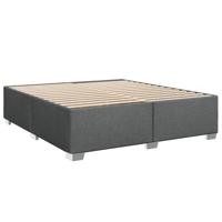 vidaXL Bedframe Stof Donkergrijs 180x200 cm, Twijfelaar Bed Ombouw, Bedbodem, Slaapkamermeubel, 2 Persoonsbed