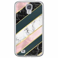 Samsung Galaxy S4 siliconen hoesje - Marble stripes