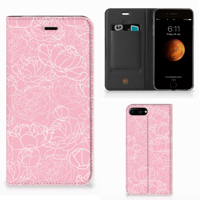 Apple iPhone 7 Plus | 8 Plus Smart Cover White Flowers