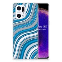 OPPO Find X5 Pro TPU bumper Waves Blue - thumbnail