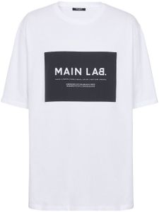 Balmain slogan-print cotton T-shirt - Blanc