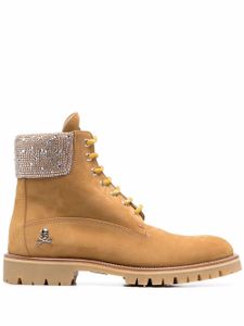 Philipp Plein bottines en cuir à lacets - Tons neutres