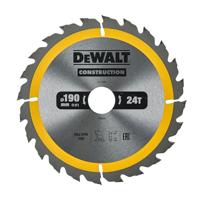 Dewalt Construction DT1944 Bouwcirkelzaagblad voor handcirkelzagen (190/30TK, 24WZ, 16°, voor universeel gebruik op handcirkelzagen, extreem robuust en spijkerbestendig)