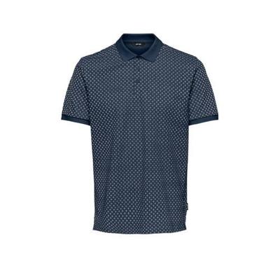 ONLY & SONS regular fit polo Peppino van biologisch katoen donkerblauw ONLY & SONS regular fit polo Peppino van biologisch katoen donkerblauw
