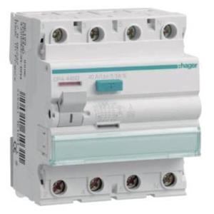 Hager CPA440D zekering Aardlekschakelaar Type A 4 module(s)