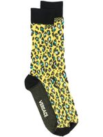 Versace chaussettes à imprimé léopard - Jaune