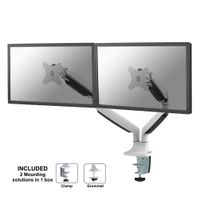 Neomounts NM-D750DWHITE monitorarm tot 32 voor 2 schermen - thumbnail