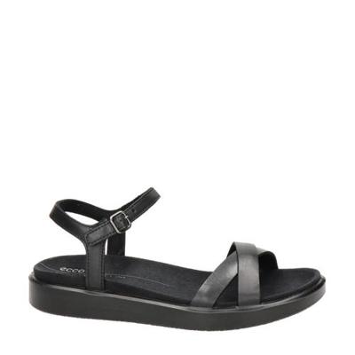 Ecco Yuma leren sandalen zwart