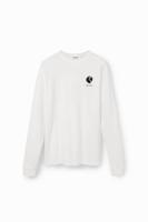 Oversized T-shirt met yin en yang - WHITE - XL - thumbnail