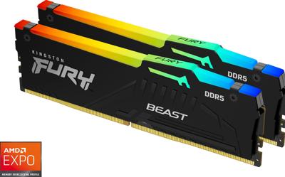 Kingston Technology FURY Beast RGB geheugenmodule 32 GB 2 x 16 GB DDR5 5200 MHz