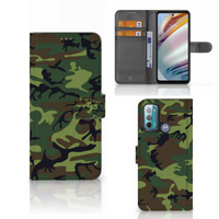 Motorola Moto G60 Telefoon Hoesje Army Dark