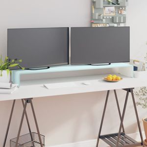 TV-meubel/monitorverhoger 120x30x13 cm glas groen