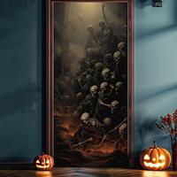 halloween decoraties skeletten deurhoezen deur tapijt deur gordijn decoratie achtergrond deur banner voor voordeur boerderij vakantie feest decor benodigdheden Lightinthebox - thumbnail