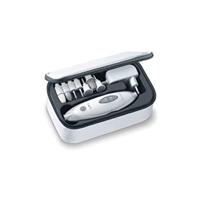 Sanitas SMA 35 elektrische manicure-/pedicureset, met 7 opzetstukken voor nagelverzorging, wit/zilver