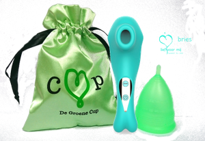 Menstrubatie pakket De Groene Cup (Maat: Model IV (Low cervix))