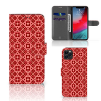 Apple iPhone 11 Pro Max Telefoon Hoesje Batik Rood