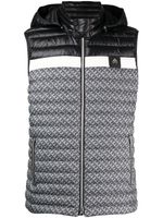 Moose Knuckles gilet matelassé à logo en jacquard - Noir