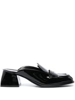 Nodaleto mules Cara 60 mm à bout carré - Noir