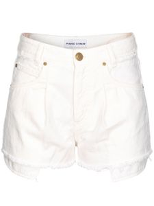 PINKO short en jean à ourlets à bords francs - Blanc