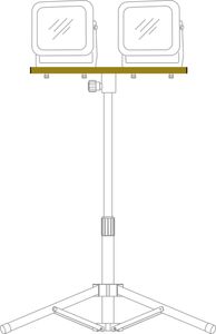 Brennenstuhl CB 70 tripod Verlichtingsysteem Bruin