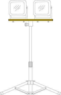 Brennenstuhl CB 70 tripod Verlichtingsysteem Bruin