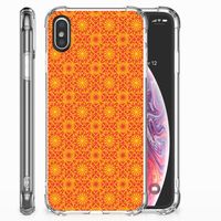 Apple iPhone X | Xs Doorzichtige Silicone Hoesje Batik Oranje