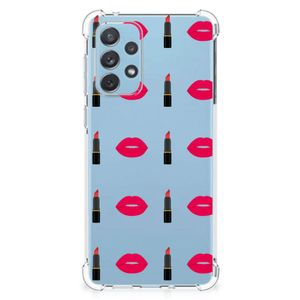 Samsung Galaxy A73 Doorzichtige Silicone Hoesje Lipstick Kiss