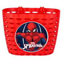 Spider-Man fietsmand junior 20 cm rood