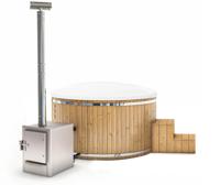 Houtgestookte hottub - 6-8 personen - Wit