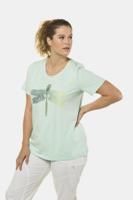 Ulla Popken T-shirt, classic, ronde hals, strassteentjes - Grote Maten