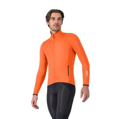 Castelli Alpha 150 fietsjack brilliant orange/dark grey heren M Castelli Alpha 150 fietsjack brilliant orange/dark grey heren M